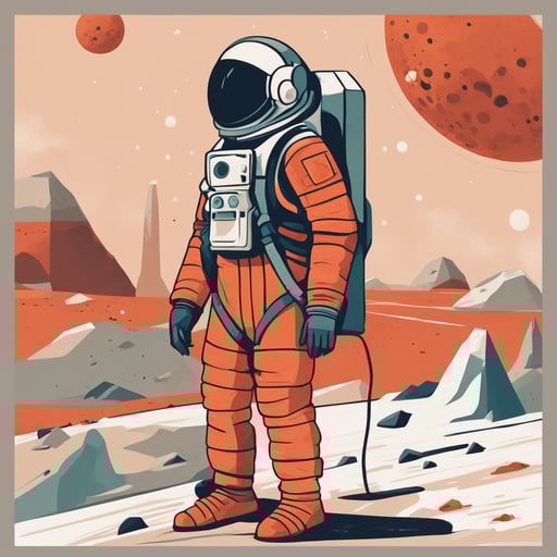 an astronaut on mars