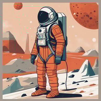 an astronaut on mars