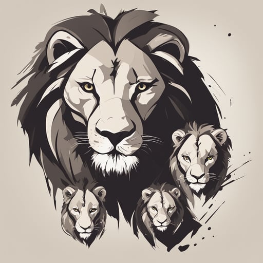 a family of lions