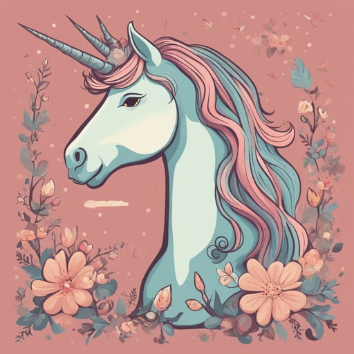 a portrait of a unicorn