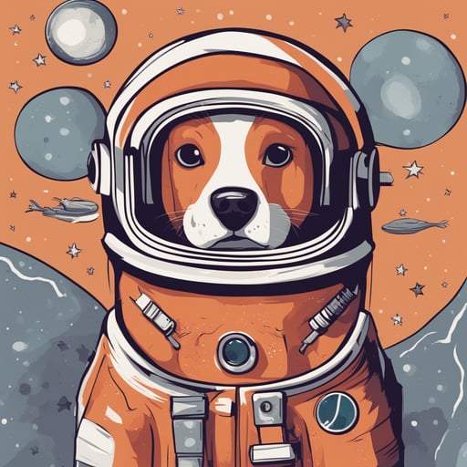 a dog astronaut