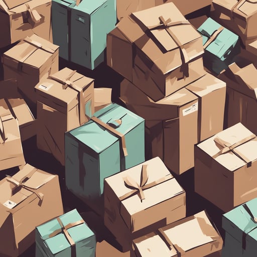 a pile of boxes