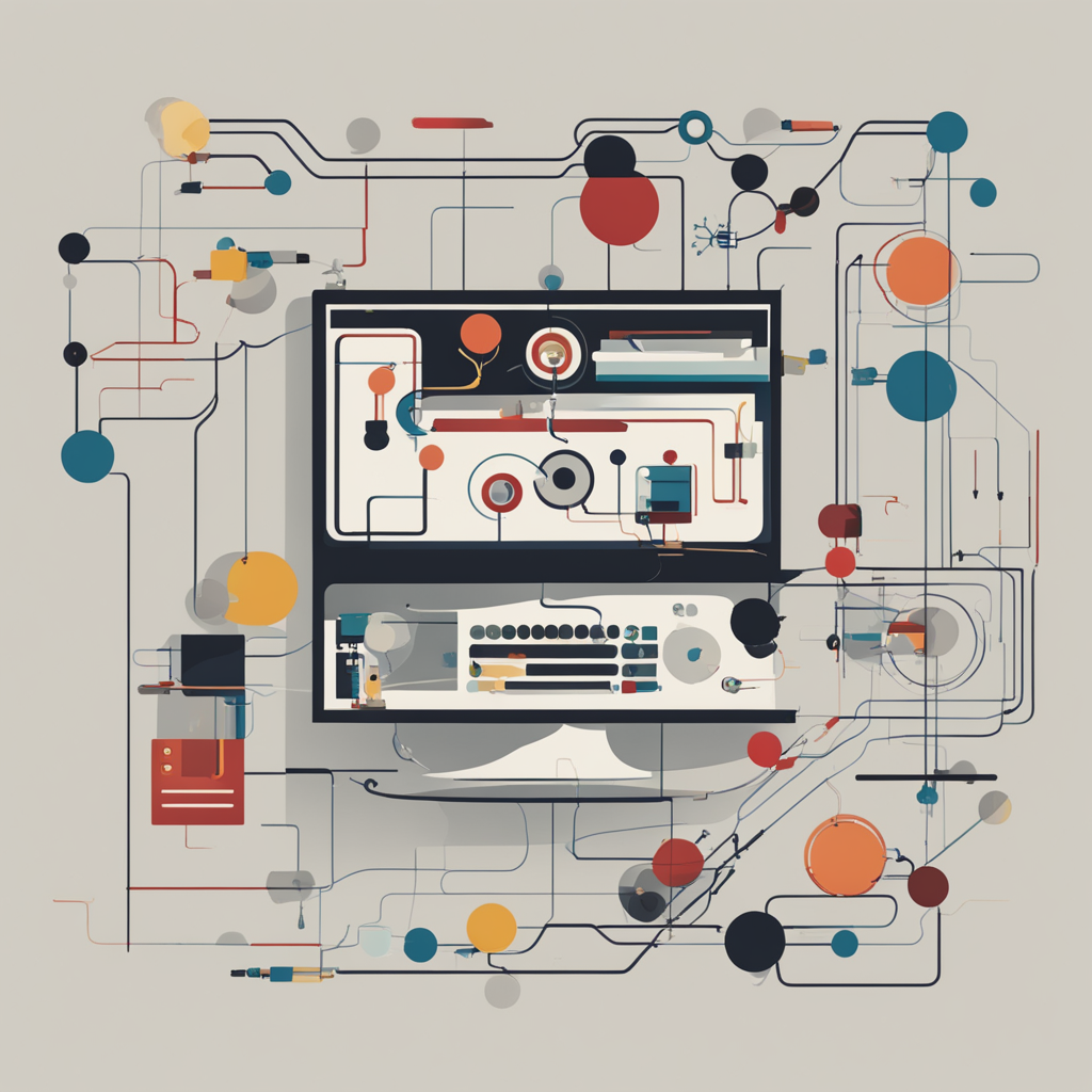 a diagram of a computer connected to a server