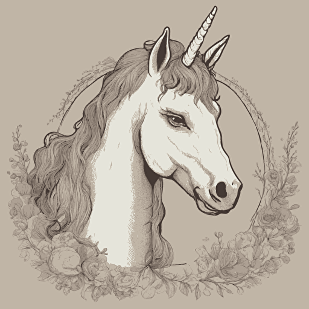 a portrait of a unicorn