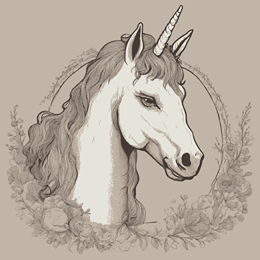 a portrait of a unicorn