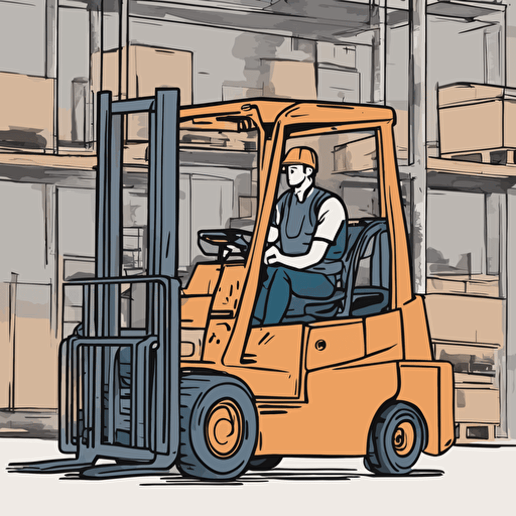a person operating a forklift