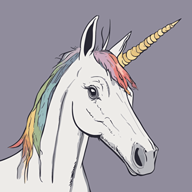 a portrait of a unicorn