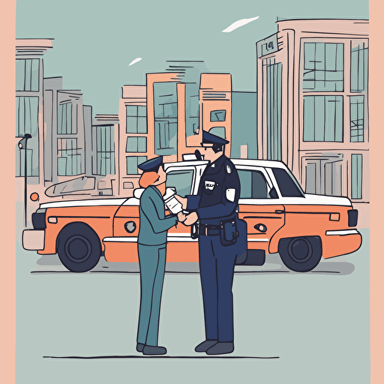 a person getting a ticket from a police officer