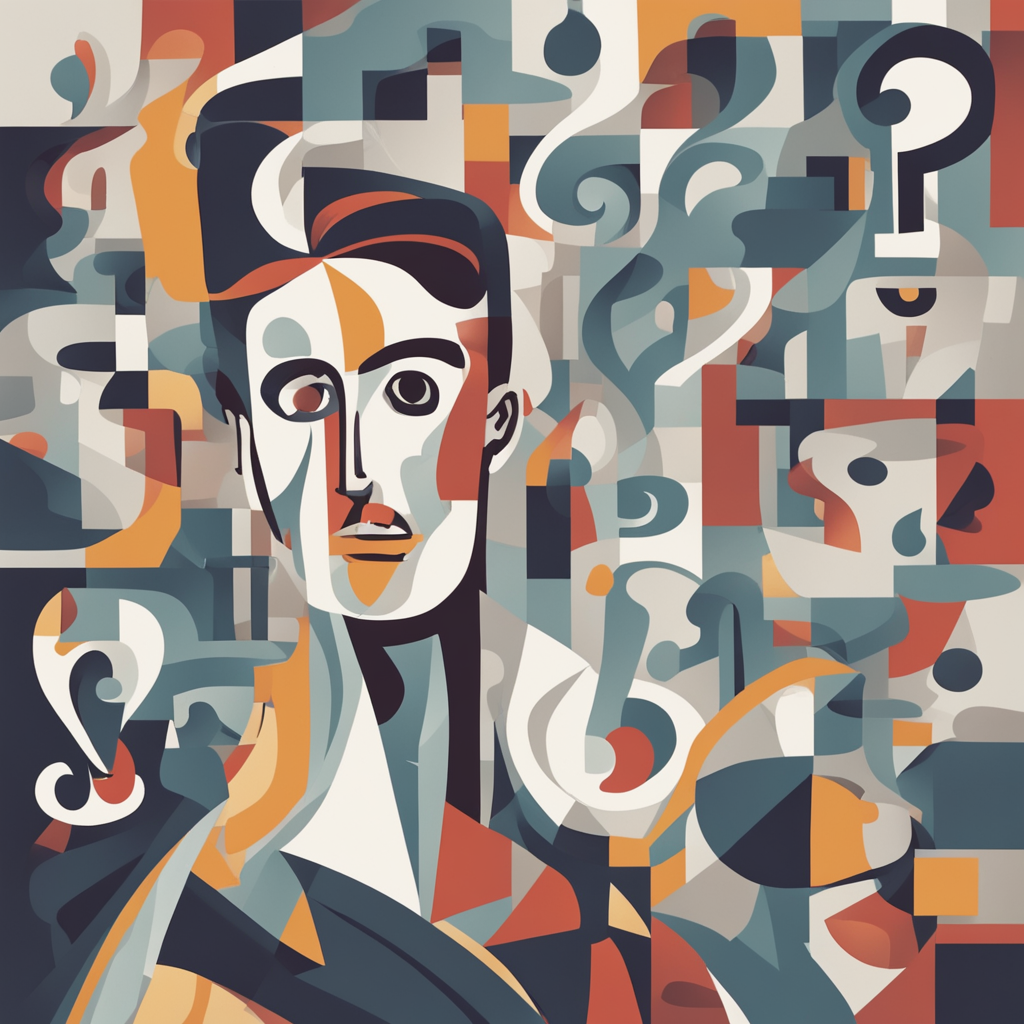 a confused person with a large question mark