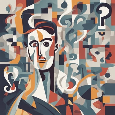 a confused person with a large question mark