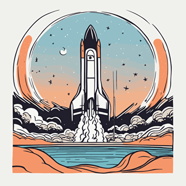 a rocket taking off
