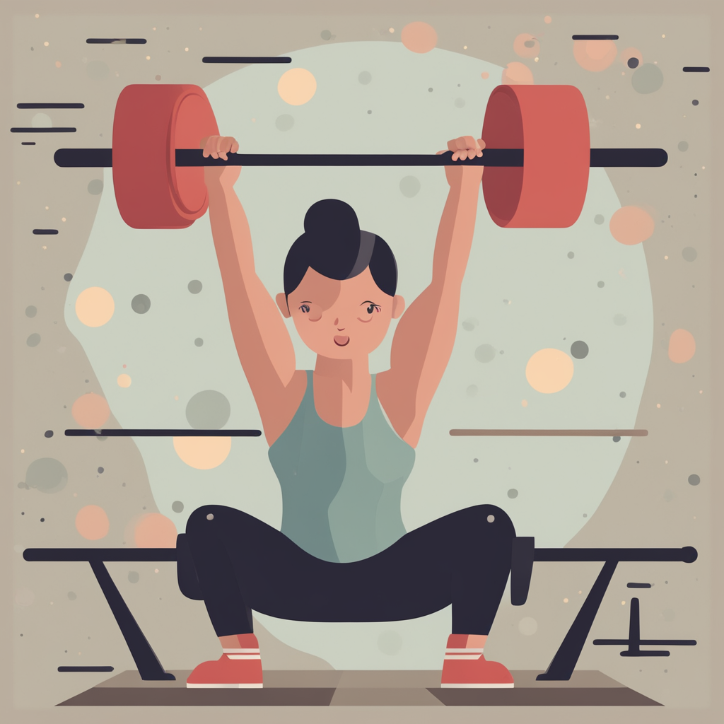 a person weightlifting