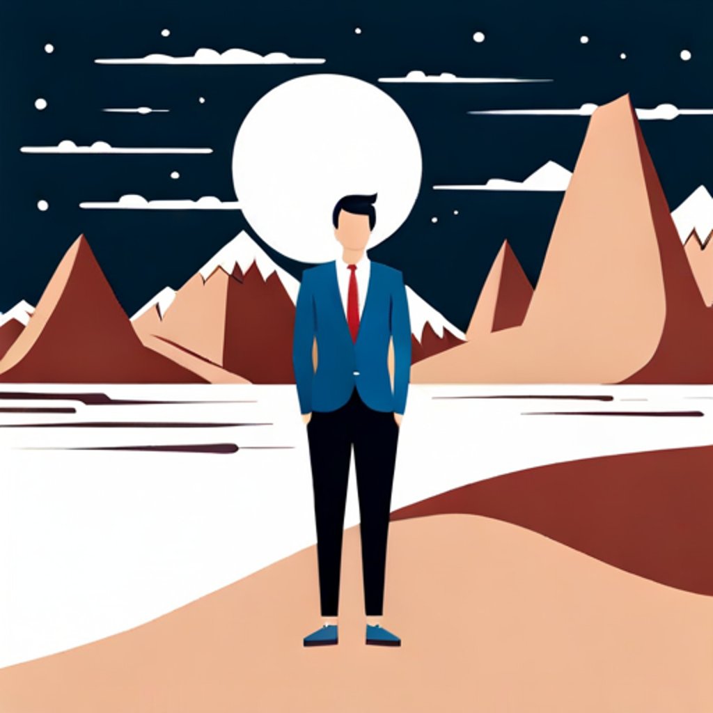 a person stranded on a desert island