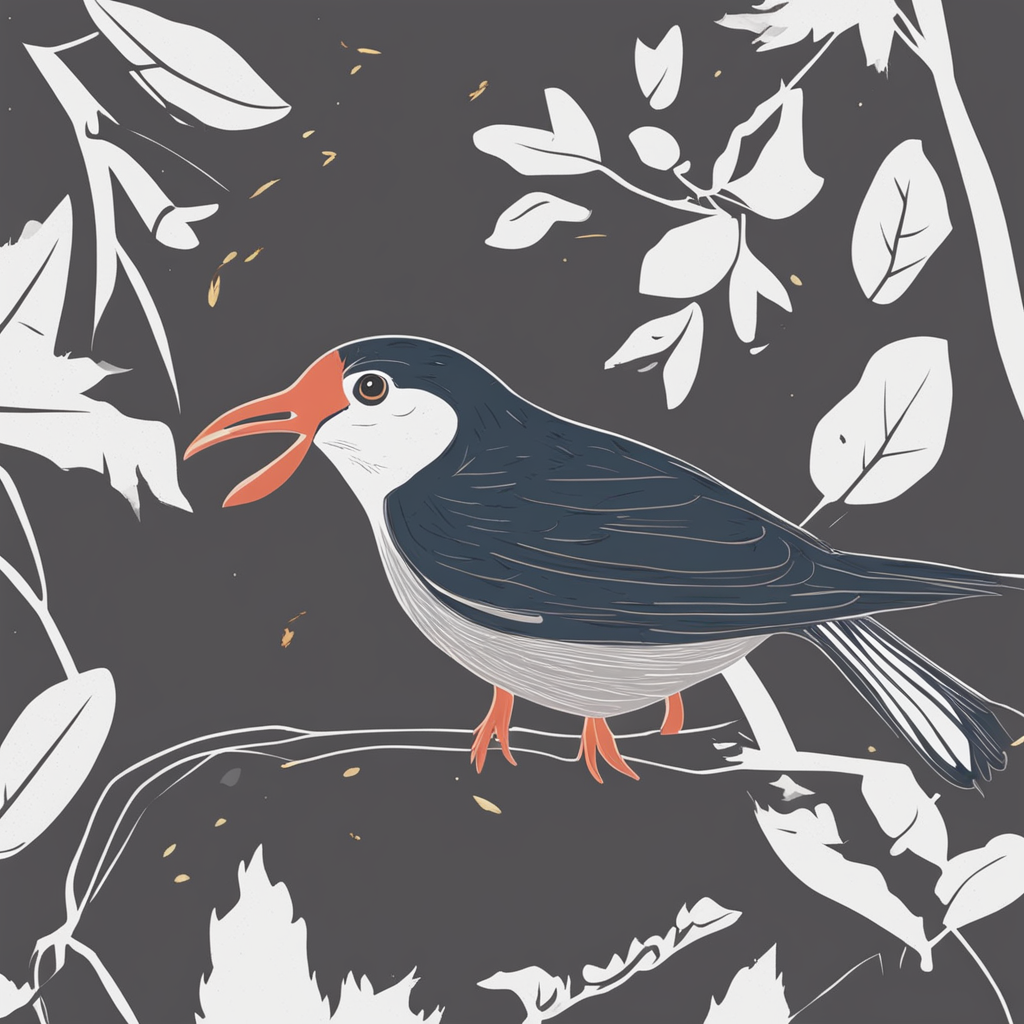 a bird eating a worm