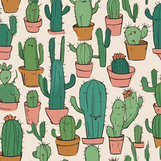 a cactus with a face