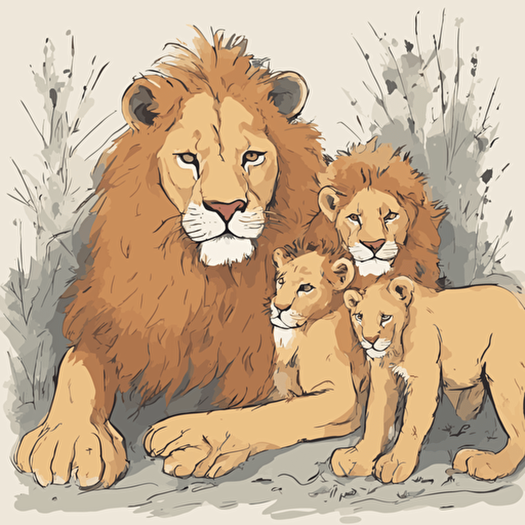 a family of lions