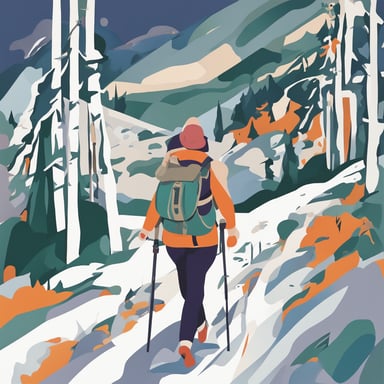 a woman hiking
