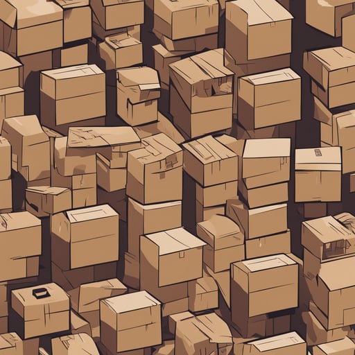 a pile of boxes