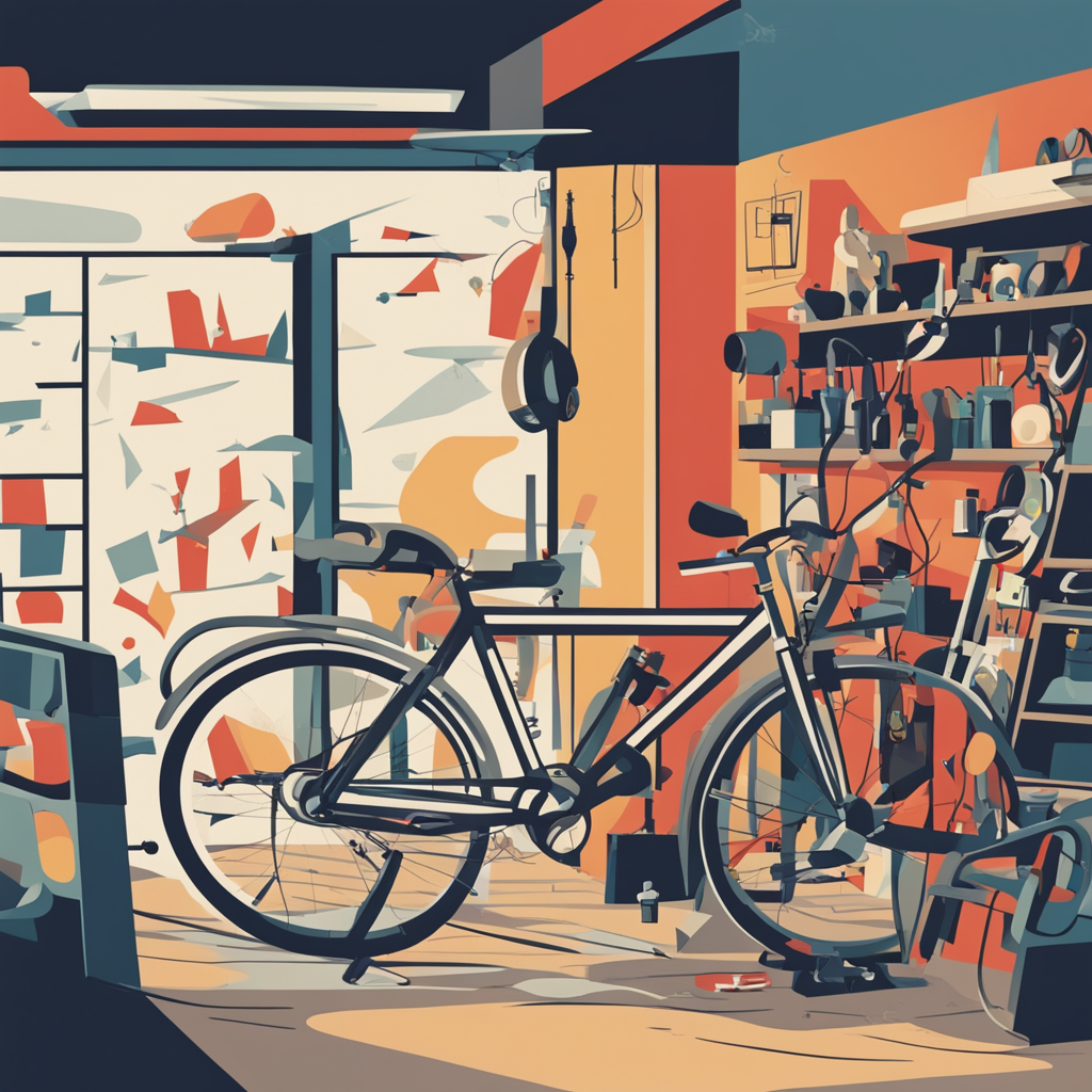 a bicycle repair shop