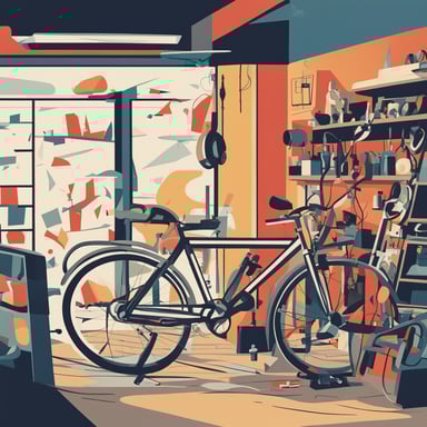 a bicycle repair shop