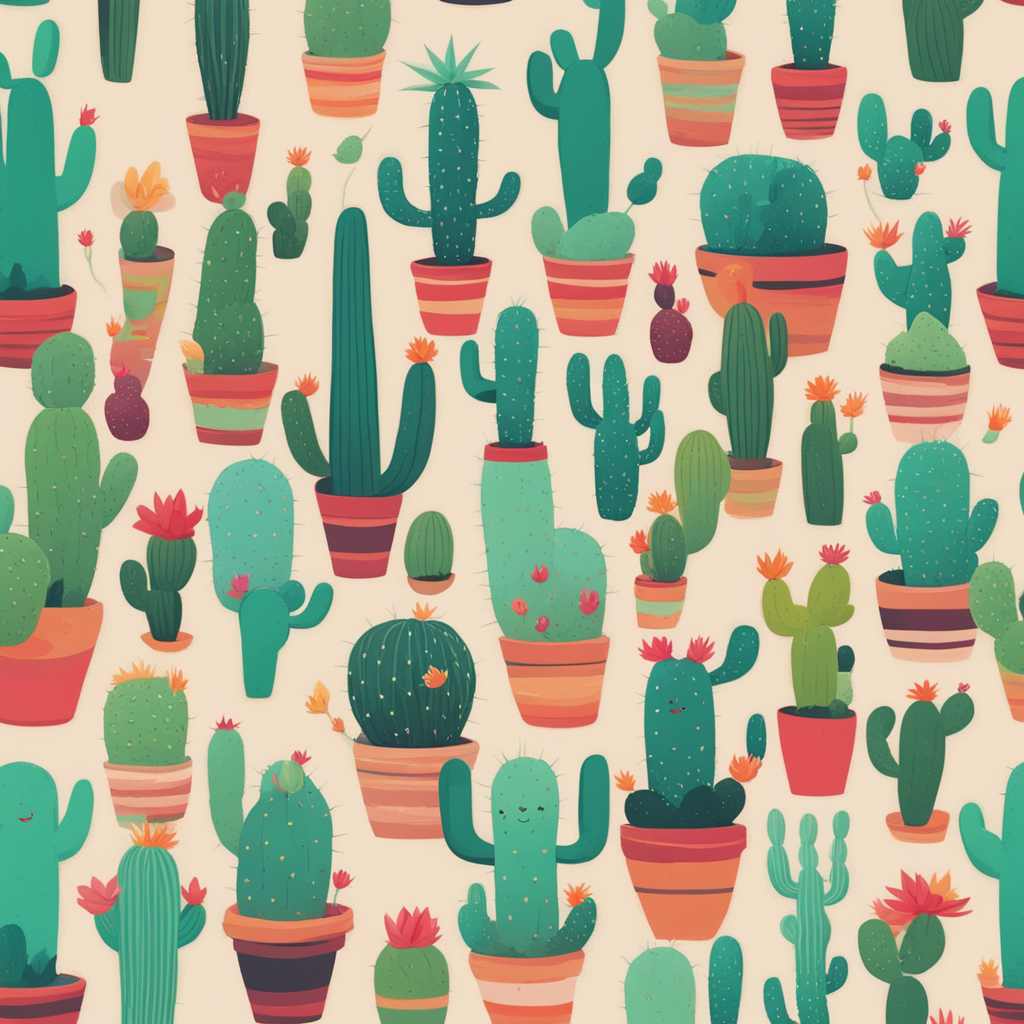 a collection of cacti in the desert