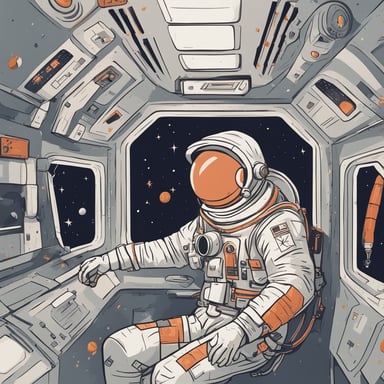 an astronaut on a space station