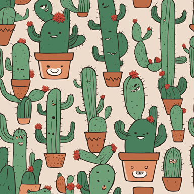 a cactus with a face