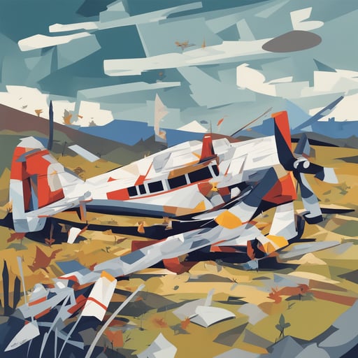 a plane crash site