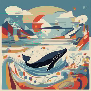 a whale jumping out of the water