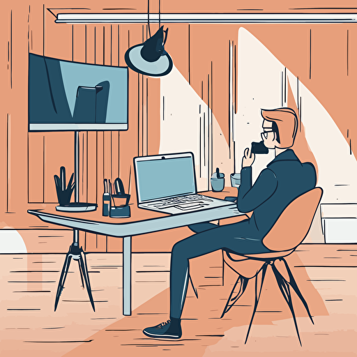 a person having a video conference