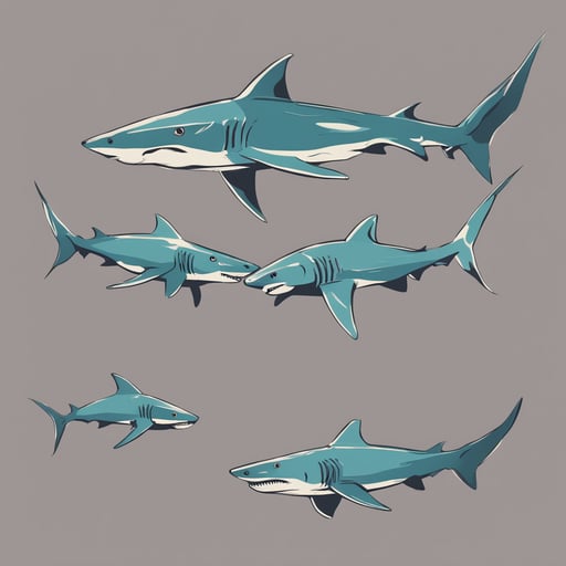 a family of sharks