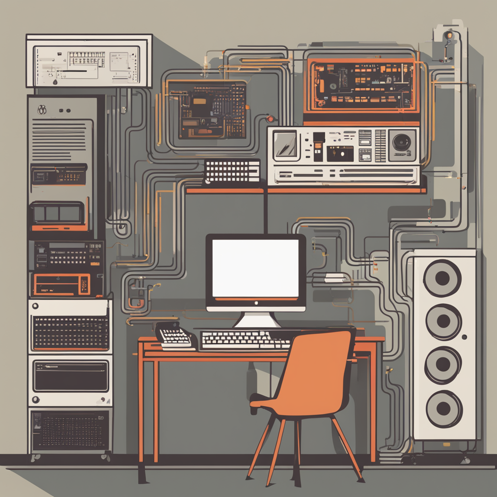 a diagram of a computer connected to a server