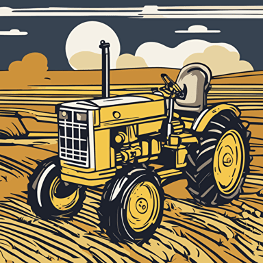 a tractor on a farm