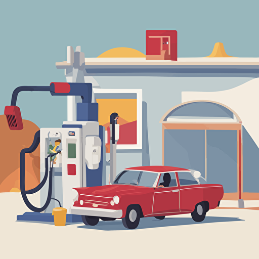 a car refueling