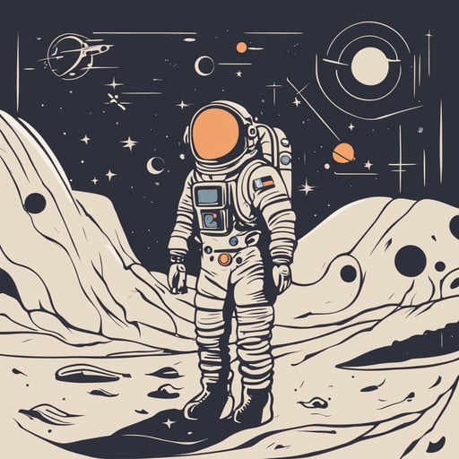 an astronaut on the moon