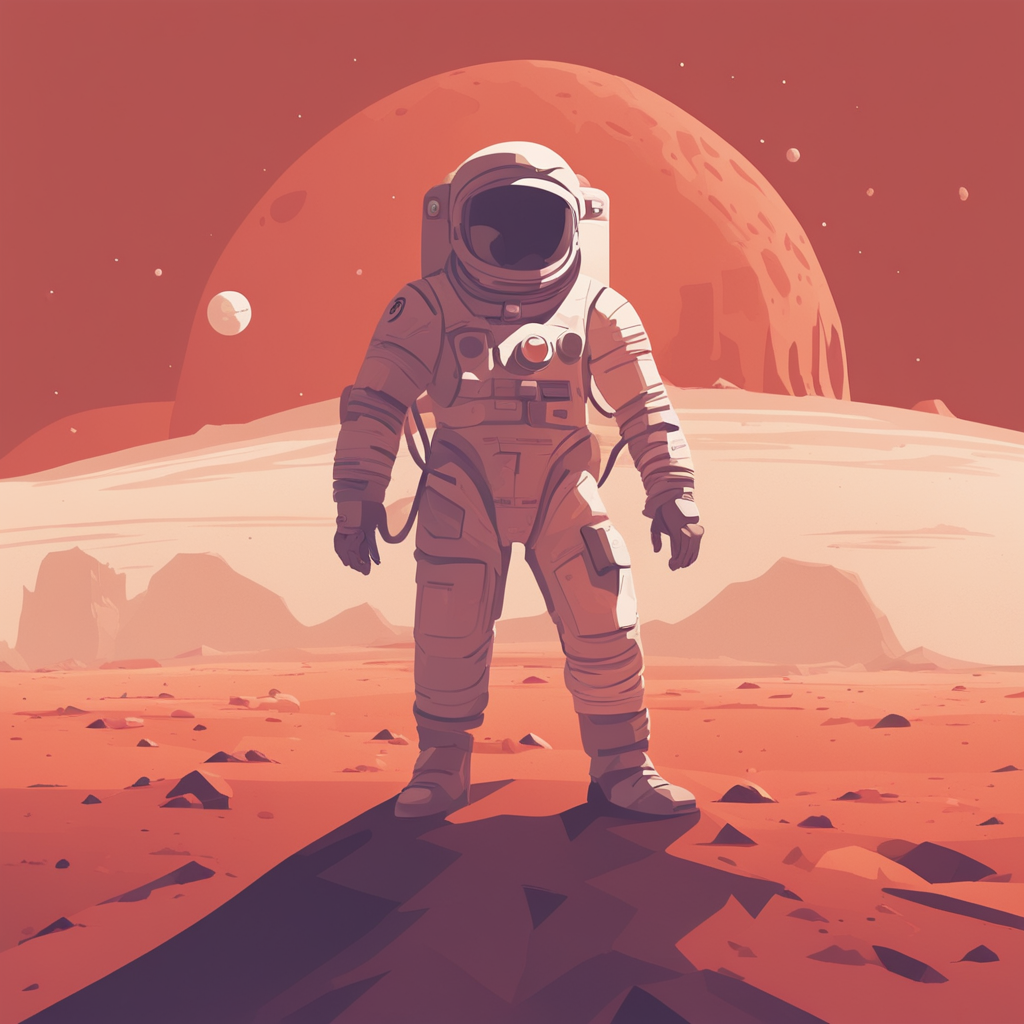 an astronaut on mars