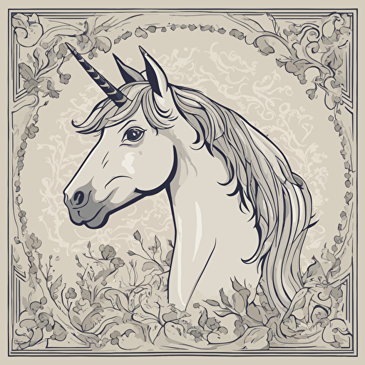 a portrait of a unicorn