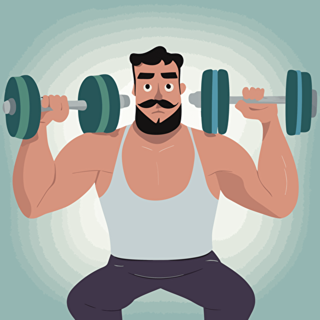 a man lifting weights