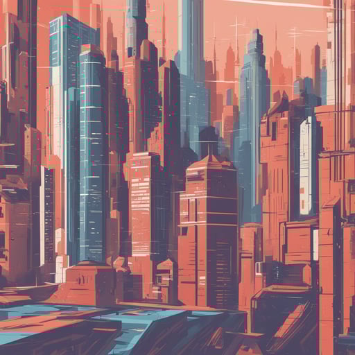 a futuristic cityscape
