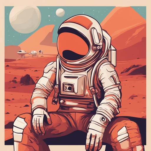 an astronaut on mars