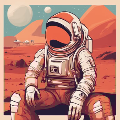 an astronaut on mars