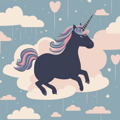 a unicorn on a cloud