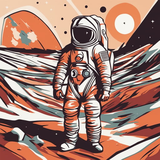 an astronaut on mars