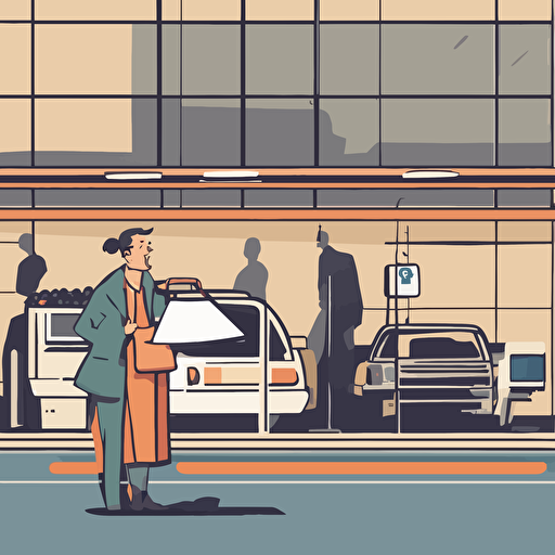 a person paying for parking