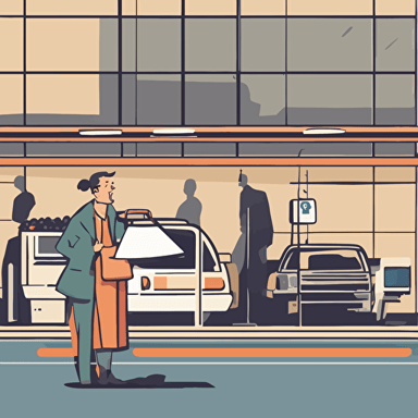 a person paying for parking