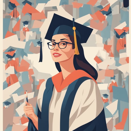 a woman graduating from college