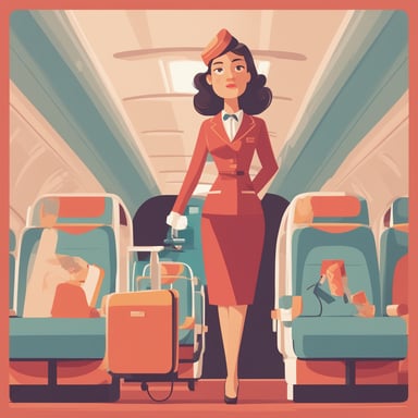 a flight attendant