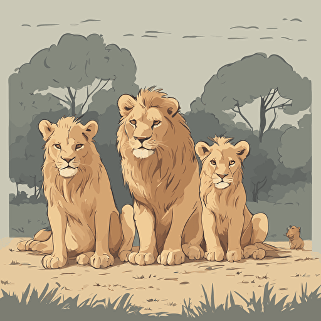 a family of lions