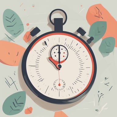 a stopwatch with a checkmark