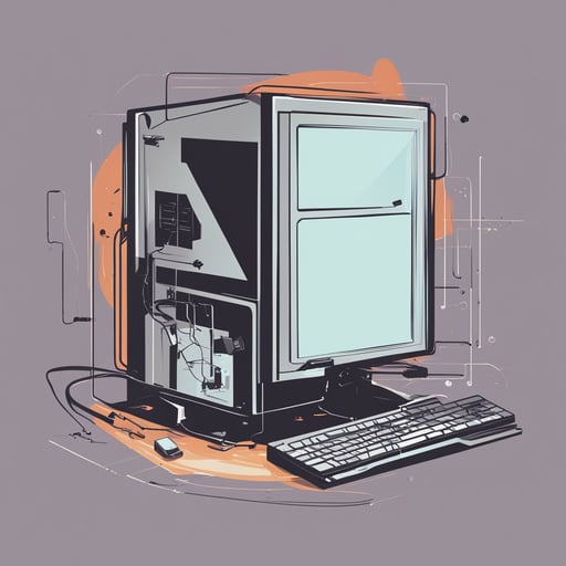 a diagram of a computer connected to a server